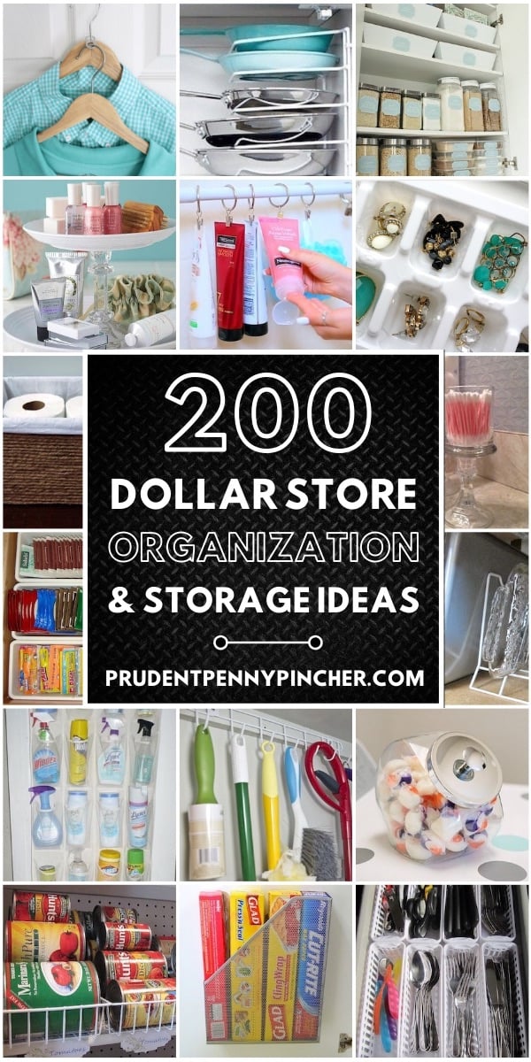 200 DIY Dollar Tree Organization Ideas - Prudent Penny Pincher